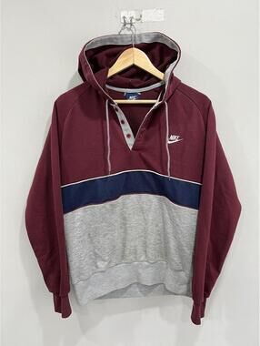 Vintage 80s Nike Hoodie Sweater blue tag